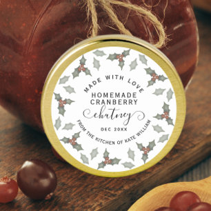 Watercolor Christmas Cookies Pie Jam Caramels Classic Round Sticker