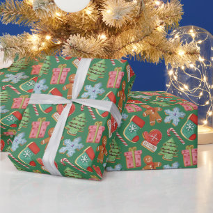 Watercolor Christmas Cookies Wrapping Paper