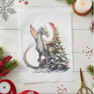 Watercolor Christmas Dragon Tissue Paper