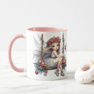 Watercolor Christmas Fairy Festive Holiday Mug