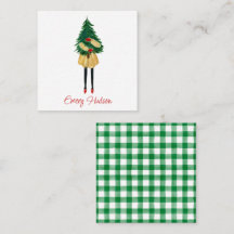 Watercolor Christmas Fashion Girl Gift Enclosure