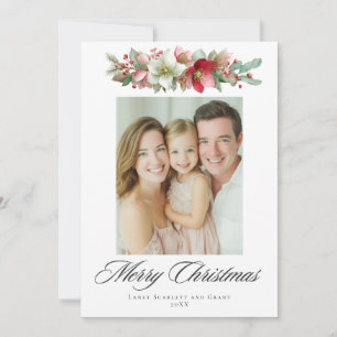 Watercolor Christmas Hellebore Design Holiday Card