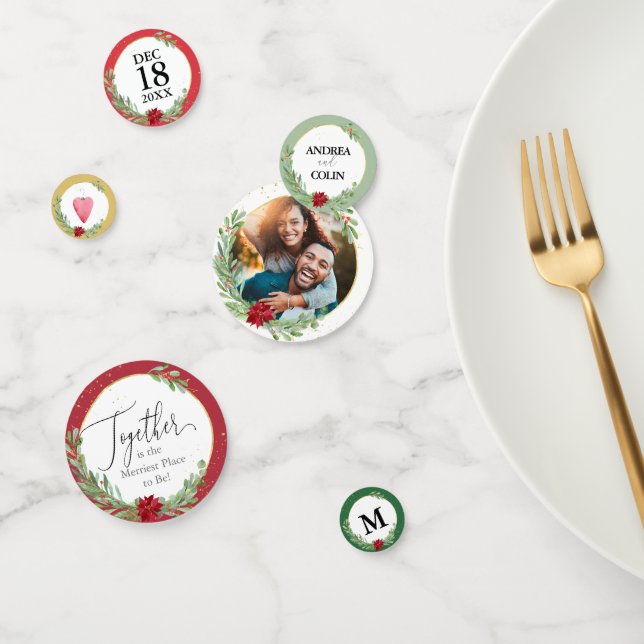 Watercolor Christmas Holiday Wedding Confetti (Group)