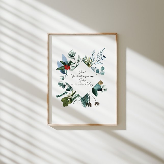 Watercolor Christmas hymn poster (Creator Uploaded)