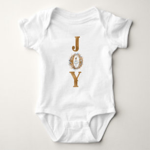 Watercolor Christmas Joy Nutcracker Ballerina Baby Bodysuit