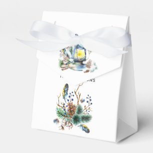 Watercolor Christmas Lantern Favour Box