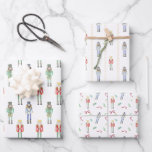 Watercolor Christmas Nutcrackers Wrapping Paper Sheet<br><div class="desc">PreppyPrint.com - Celebrate Christmas in style! Add your personalised touch. Transfer this design onto the products of your choice too! Please visit my designer store,  PreppyPrint.com,  for coordinating items.</div>
