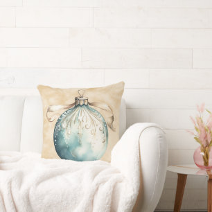 Watercolor Christmas Ornament Cushion