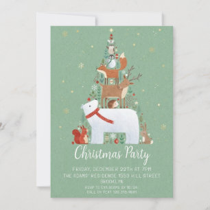 Watercolor Christmas Party Invitation