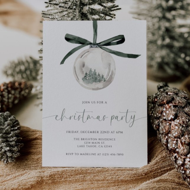 Watercolor Christmas Party Invitation (Creator Uploaded)