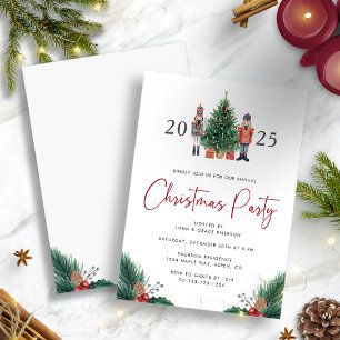 Watercolor Christmas Party Invitation