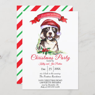 Watercolor Christmas Party Invitation