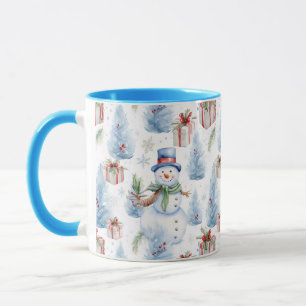 Watercolor Christmas Pattern Mug