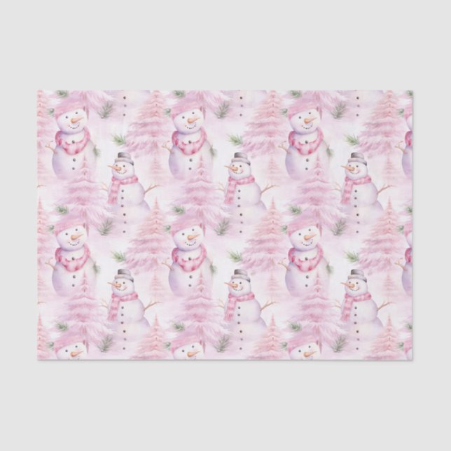 Watercolor Christmas Pattern Tissue Paper (Front)