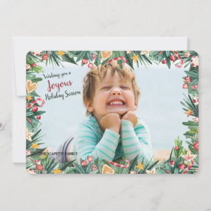 Watercolor Christmas Photo Card