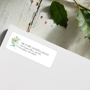 Watercolor Christmas Return Address Labels