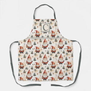Watercolor Christmas Santa Claus 2 -  Apron