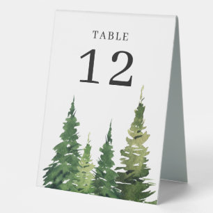 Watercolor Christmas Tree Festive Wedding