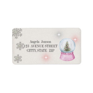 Watercolor Christmas Tree,Globe  Label