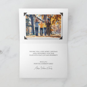 Watercolor Christmas Tree Merry Christmas Photo Holiday Card
