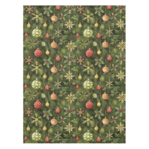 Watercolor Christmas tree ornament Tablecloth