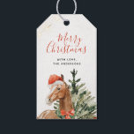 Watercolor Christmas Tree Santa Horse  Gift Tags<br><div class="desc">Watercolor Christmas Tree Santa Horse Gift Tags 
Message me for any needed adjustments :)</div>