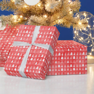Watercolor Christmas Trees Wrapping Paper