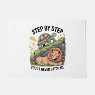 Watercolor Christmas Turtle Doormat