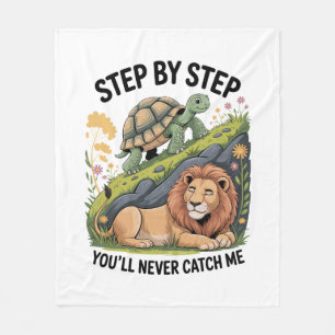 Watercolor Christmas Turtle Fleece Blanket