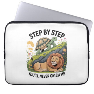 Watercolor Christmas Turtle Laptop Sleeve