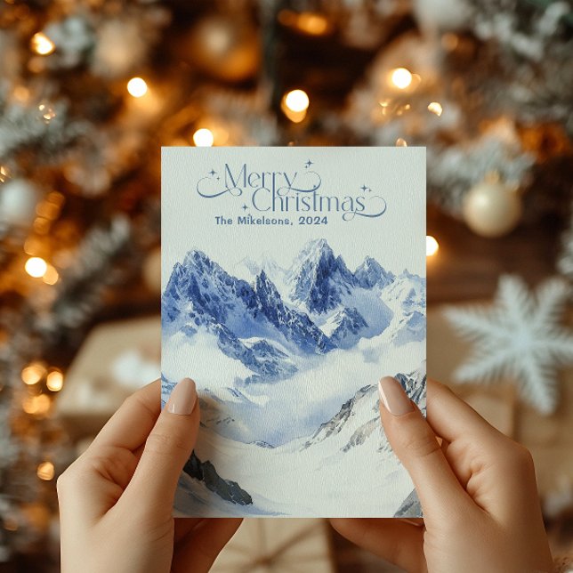 Watercolor Christmas Winter Wonderland Holiday Card (Creator Uploaded)