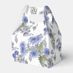 Watercolor chrysanthemums flowers floral blooming favour box