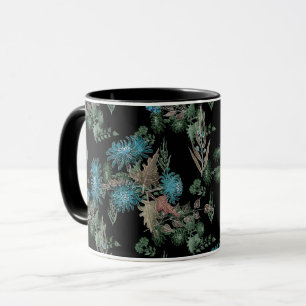 Watercolor , chrysanthemums mug