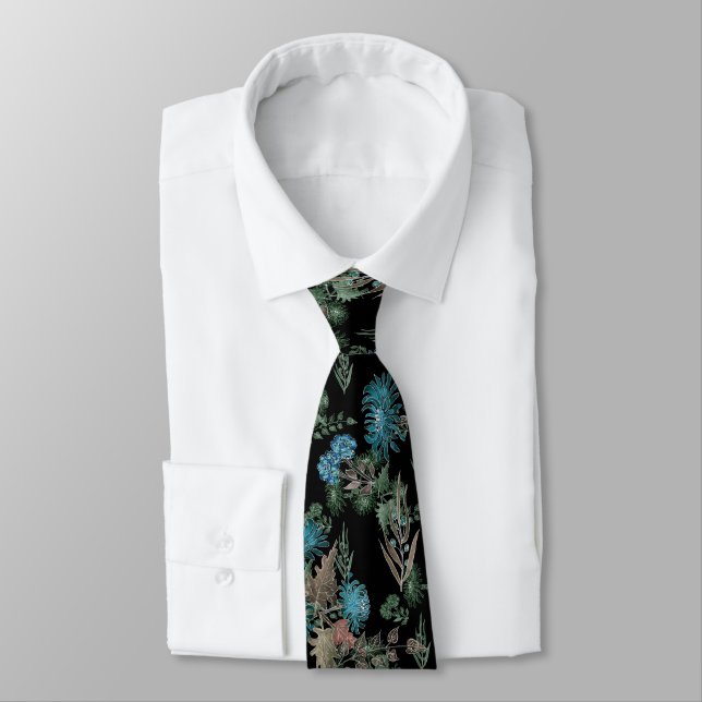 Watercolor , chrysanthemums tie (Tied)