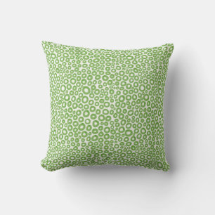 Watercolor Circles - Washy Green Cushion
