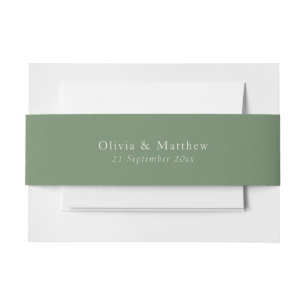 Watercolor Citrus Green Lemon Botanical Wedding Invitation Belly Band