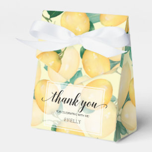 Watercolor Citrus Lemons Favour Box