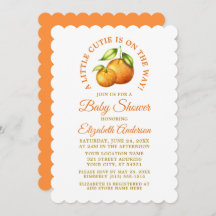 Watercolor Citrus Oranges A Little Cutie Shower