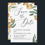 Watercolor citrus wedding. Summer floral garden  Save The Date<br><div class="desc">Watercolor citrus garden wedding Save the Date. Please contact me if you need additional items.</div>