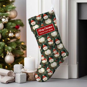 Watercolor Classic Christmas Stocking Personalised
