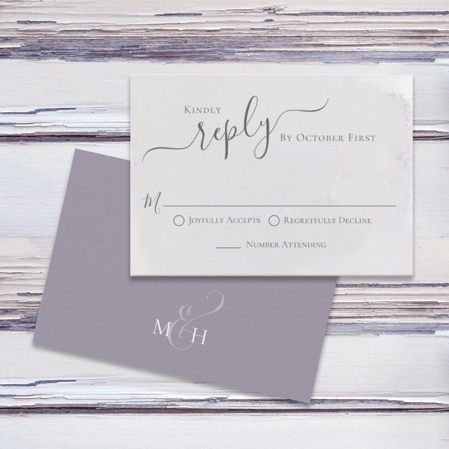 Watercolor Classic Lilac Lavender RSVP Card (Creator Uploaded)