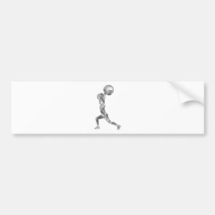 Watercolor Clean & Jerk in Grey Bumper Sticker