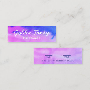 Watercolor Clothing Jewelry Price Size Hang Tag