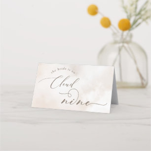 Watercolor Cloud Nine Blank Food Label or Place Card