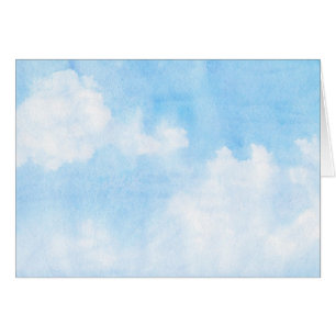 Watercolor clouds and sky background