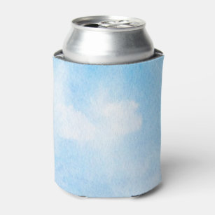 Watercolor clouds and sky background can cooler