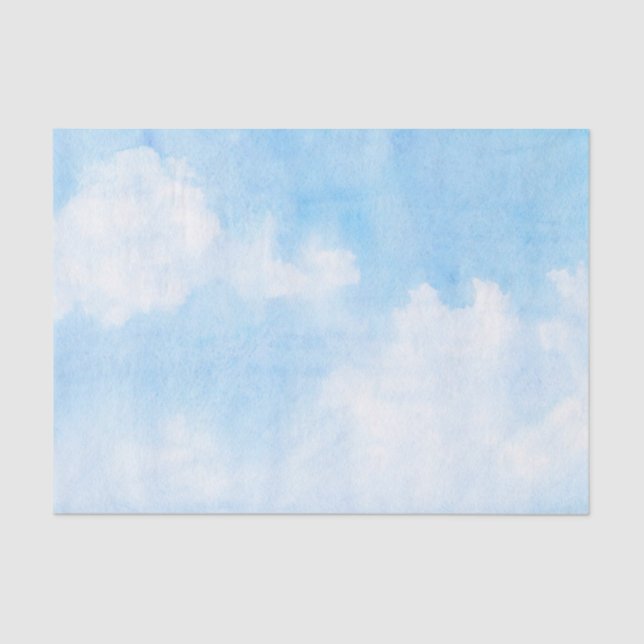 Watercolor clouds and sky background tissue paper (Front)
