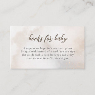 Watercolor Clouds Books for Baby Shower  Enclosure Card