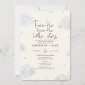 Watercolor Clouds Gender Neutral Twin  Baby Shower Invitation (Front)