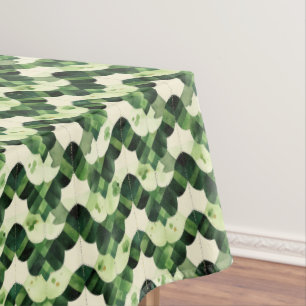Watercolor Clover Scallop Tablecloth